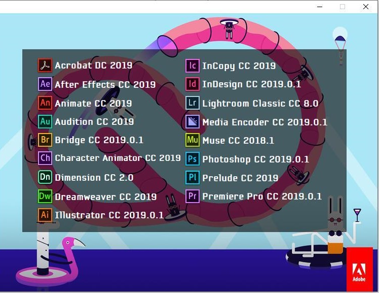 Adobe CC 2019-vposy