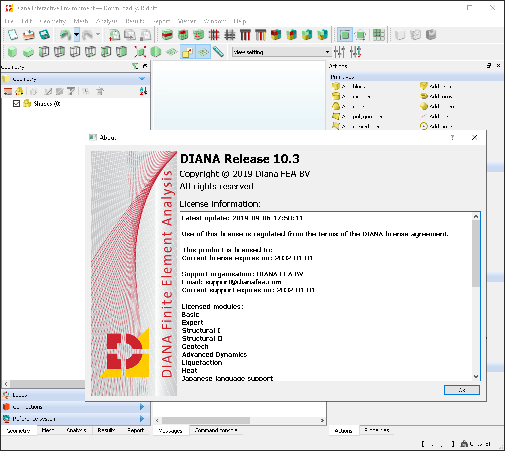 有限元仿真分析軟件 DIANA FEA